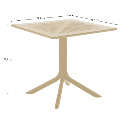 Masă de grădină, gri-maro Taupe, DENTON NEW [4]