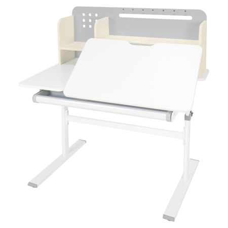 Masă de scris crescătoare, gri/alb, ODIN [9]