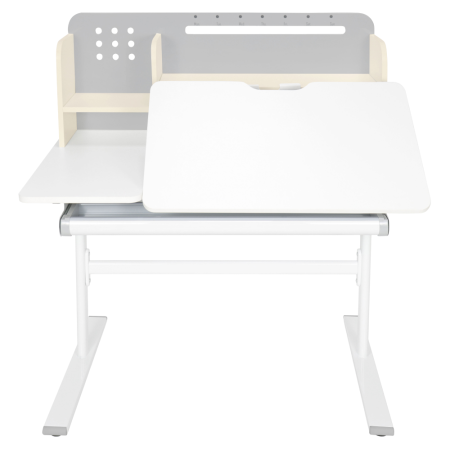 Masă de scris crescătoare, gri/alb, ODIN [8]