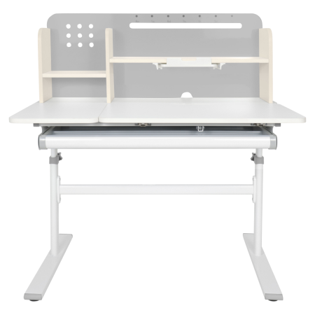 Masă de scris crescătoare, gri/alb, ODIN [5]