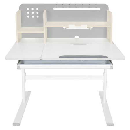 Masă de scris crescătoare, gri/alb, ODIN [3]