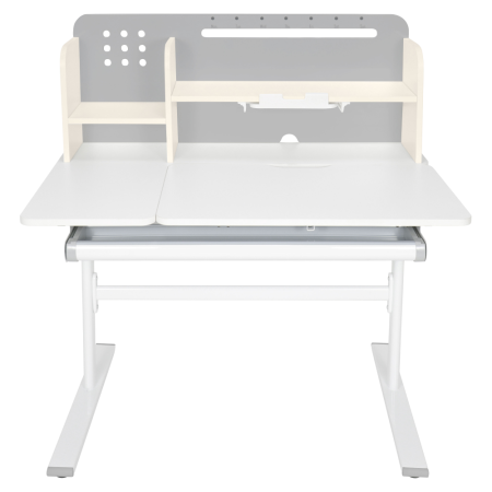 Masă de scris crescătoare, gri/alb, ODIN [4]