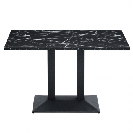 Masă de sufragerie bistro, marmură neagră/negru, 120x60 cm, RINALDO TYP 2 [2]