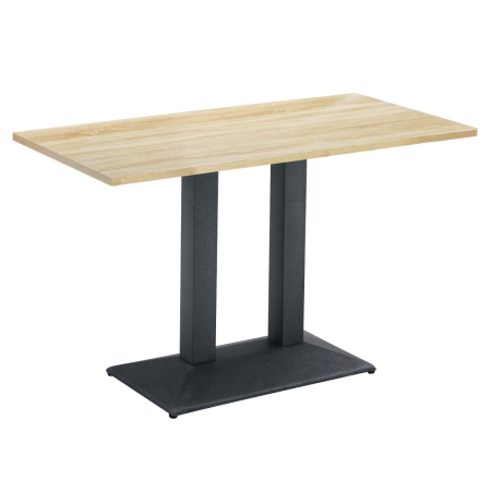 Bucatarie - Masă de sufragerie bistro, stejar sonoma/negru, 120x60 cm, RINALDO TYP 2