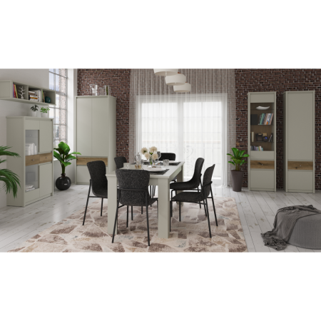 Masă de sufragerie extensibilă, caşmir, 160-210x91 cm, KAROS [2]