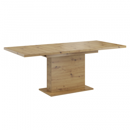 Masă de sufragerie extensibilă, stejar artisan, 160-200x90 cm, BOBA [1]
