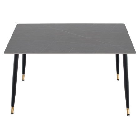 Masa de sufragerie, gri marmură/neagră/aur, 121x71 cm, FLORENC TIP 1 [11]