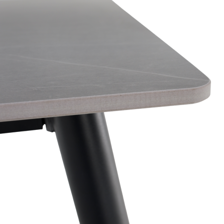 Masa de sufragerie, gri marmură/neagră/aur, 121x71 cm, FLORENC TIP 1 [2]