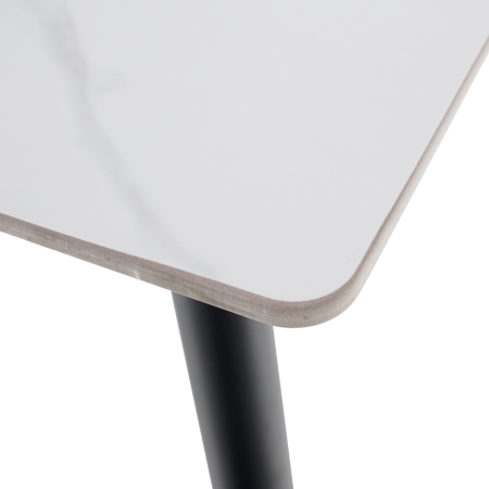 Masa de sufragerie, marmură albă/neagră/aur, 121x71 cm, FLORENC TIP 1 [6]