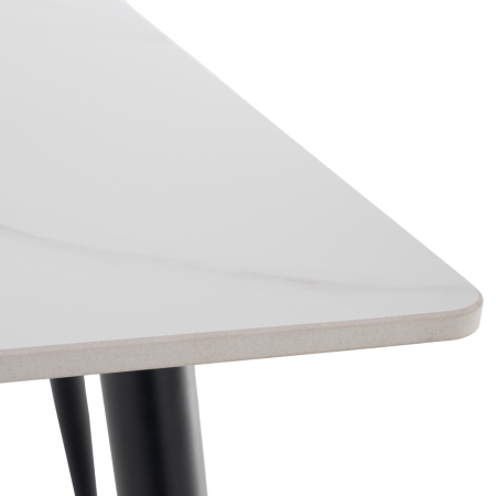 Masa de sufragerie, marmură albă/neagră/aur, 121x71 cm, FLORENC TIP 1 [7]