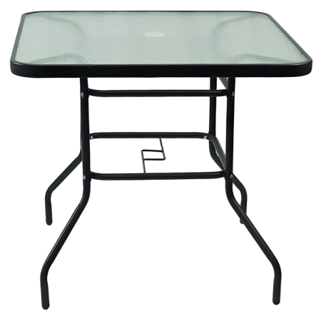 Toate Produsele - Masă de sufragerie, oţel negru/sticlă securizată, DEMAT NEW TYP 2