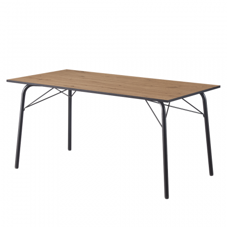 Mese bucatarie /dining - Masă de sufragerie, stejar artisan / negru, 160x80x75 cm, NALAK YTIP 3