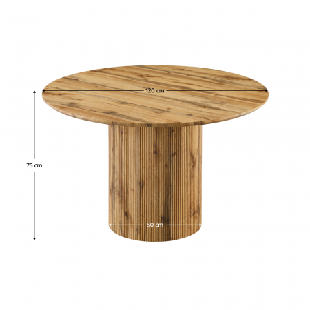 Masă de sufragerie, stejar, diametru 120 cm, MAHIR TIP 2 [4]