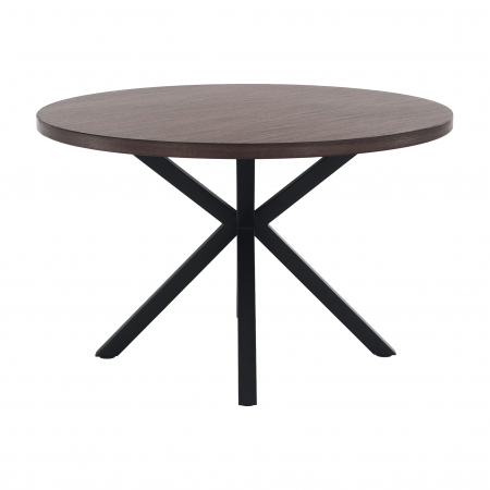 Masă de sufragerie, stejar închis / negru, diametru 120 cm, MEDOR [7]