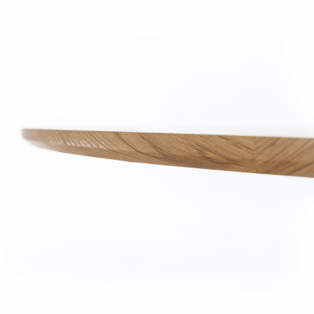 Masă de sufragerie, stejar/negru, diametru 110 cm, REVENTON NEW [6]