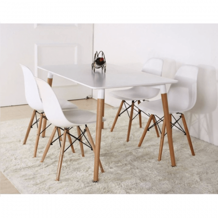 Masă dining, alb/fag, 120x80 cm, DIDIER 5 NEW [7]