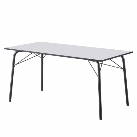 Mese bucatarie /dining - Masă dining, albă / neagră, 160x80x75 cm, NALAK TIP 3
