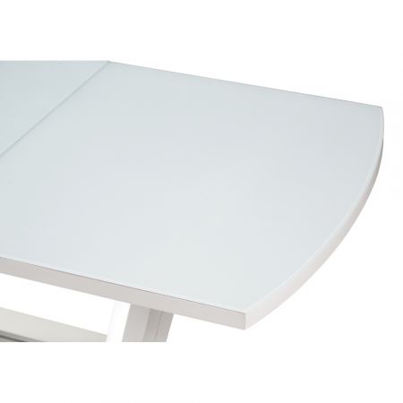 Masă dining extensibilă, alb lucios, 160-200x90 cm, OLAV [6]
