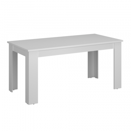 Mese bucatarie /dining - Masă dining extensibilă, albă, 160-210x90 cm, ERODIN