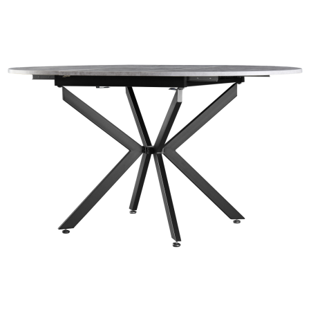 Masă dining extensibilă, beton/neagră, 120x120-160x75 cm, ABERO TIP 2 [4]
