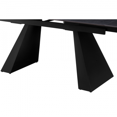 Masă dining extensibilă, grafit/neagră, 160-240x90 cm, SALAL [8]