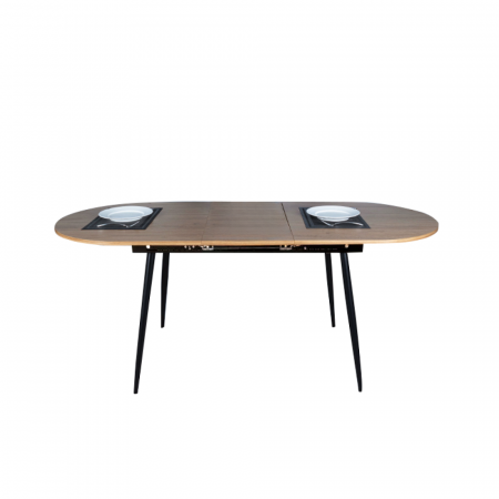 Masă dining, pliabilă, stejar / neagră 150-190x75 cm, TAMERON [6]