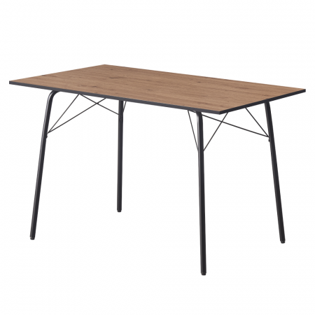 Mese bucatarie /dining - Masă dining, stejar artisan / neagră, 120x75x75 cm, NALAK TIP 2