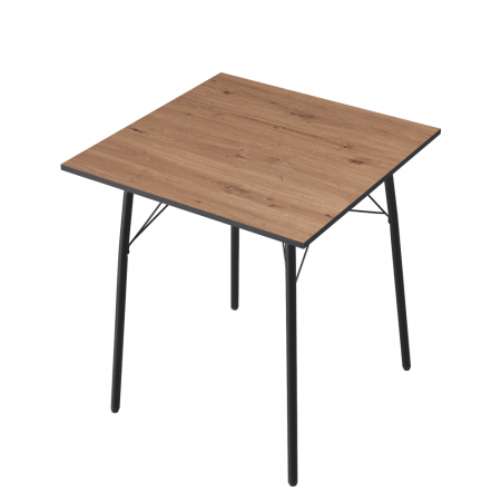 Masă dining, stejar artisan / neagră, 70x70x75 cm, NALAK TIP 1 [3]