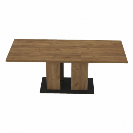 Masă dining, stejar craft auriu / grafit gri, 155-204x86 cm, FIDEL [12]