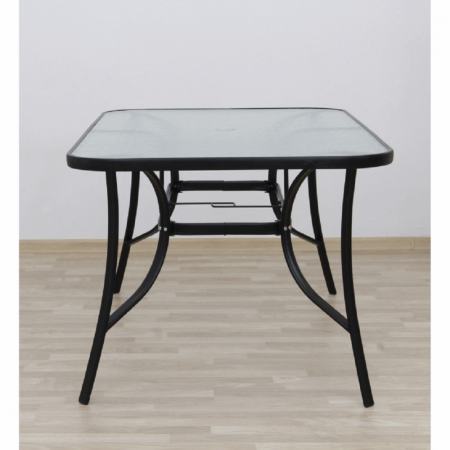 Masă dining, sticlă securizată/oţel, 150x90 cm, PASTER [11]