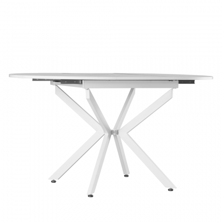 Masă extensibilă de dining, albă, 100x100-140x75 cm, ABERO TIP 1 [5]