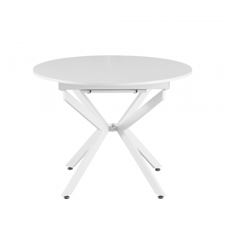 Masă extensibilă de dining, albă, 100x100-140x75 cm, ABERO TIP 1 [2]
