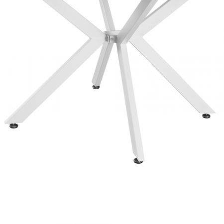 Masă extensibilă de dining, albă, 100x100-140x75 cm, ABERO TIP 1 [1]