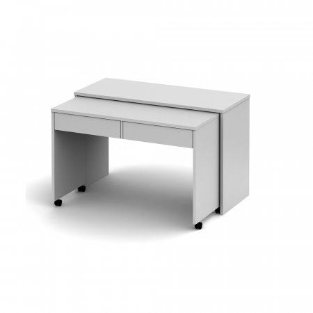 Masă extensibilă PC cu sertare, alb, VERSAL NEW [1]