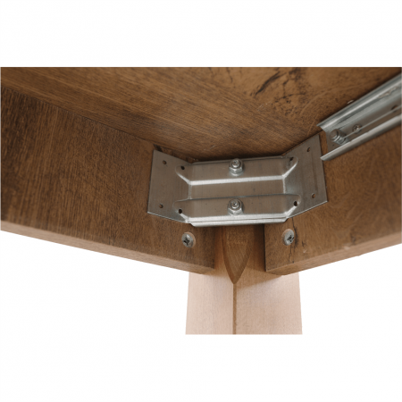 Masă extensibilă pentru dining, stejar lefkas închis, 160-203x90 cm, MONTANA STW [3]
