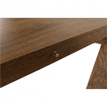 Masă extensibilă pentru dining, stejar lefkas închis, 160-203x90 cm, MONTANA STW [12]