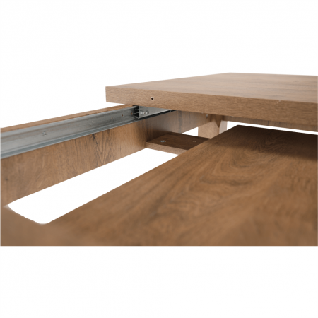 Masă extensibilă pentru dining, stejar lefkas închis, 160-203x90 cm, MONTANA STW [2]