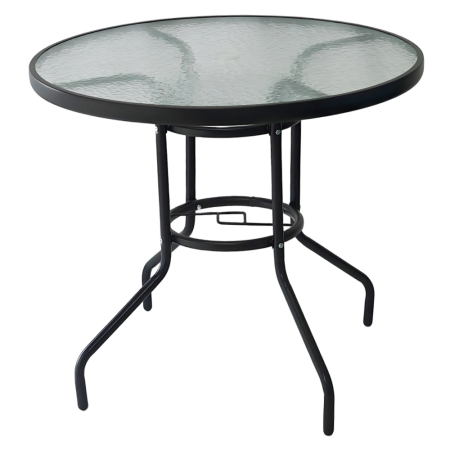 Toate Produsele - Masă grădină, oţel negru/sticlă securizată, BORGEN NEW TYP 2