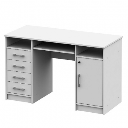 Birouri - masă PC, alb, B9 NEW