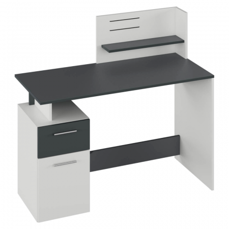 Birou , alb/grafit, 122 cm lungime [1]