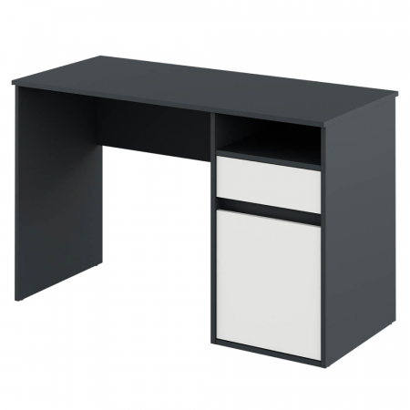 Mobilier Birou - Masă pentru calculator, grafit/alb, BILI NEW