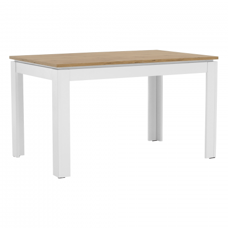 Mese bucatarie /dining - Masă pliantă, alb/ stejar wotan 135-184x86 cm, VILGO