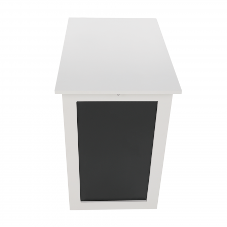 Masă pliantă, de perete cu tablă de cretă, albă, ZALMAN [5]