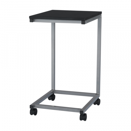 Masă portabilă, negru/metal argint, MANNY [9]