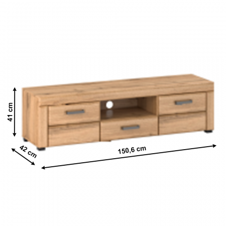 Masă RTV, stejar apalache, PUSAN P [2]