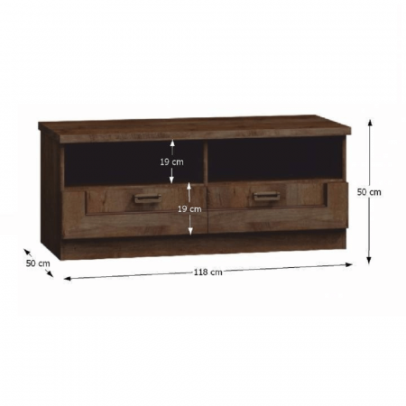 Masă TV/dulap, stejar lefkas, TEDY  Typ T11 [2]