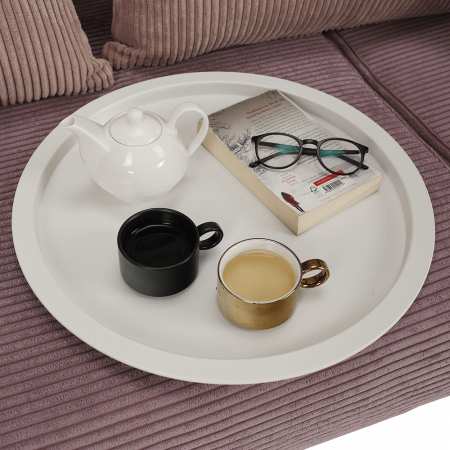 Măsuţă auxiliară cu tavă detaşabilă, alb, RENDER [16]