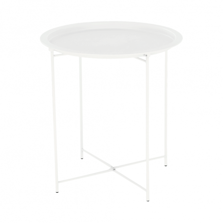 Măsuţă auxiliară cu tavă detaşabilă, alb, RENDER [5]