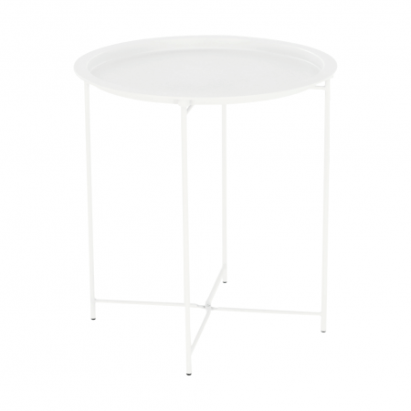 Măsuţă auxiliară cu tavă detaşabilă, alb, RENDER [4]