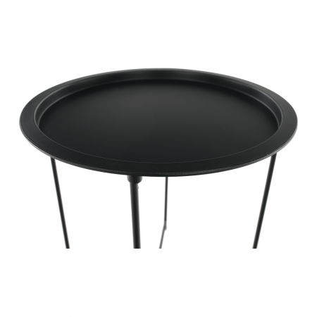Măsuţă auxiliară cu tavă detaşabilă, negru, RENDER [10]